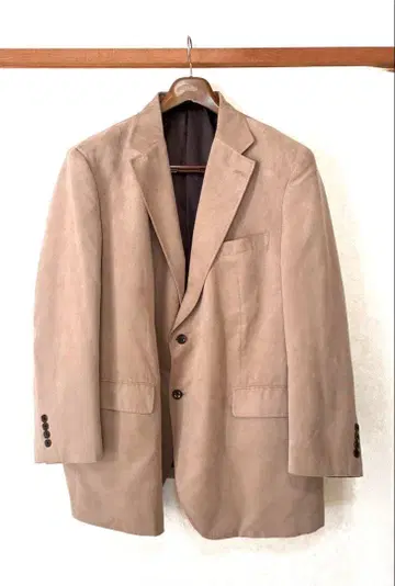 [ 빅 사이즈 ] 베이지 스웨이드풍 자켓 ( K6 )