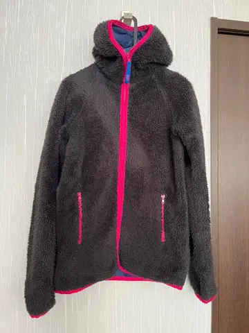 x-girl 플리스 자켓 블랙/핑크