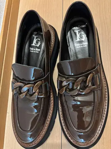 Luca Grossi 다크 브라운 로퍼 38