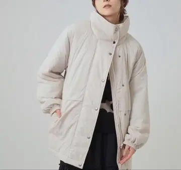 스탠드 칼라 오버사이즈 충전솜 블루종 슈라루