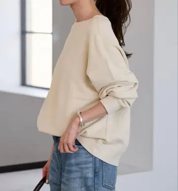 미사용 새상품 택 포함 FRAMeWORK 린넨 블렌드 미니 쭈리 풀오버