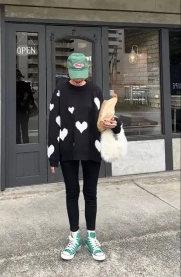 mite motif Heart Knit