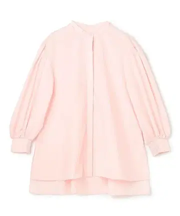 안피로 볼륨 슬리브 블라우스 핑크