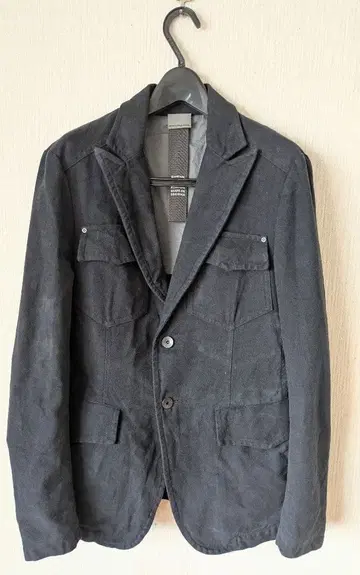 장칼로 로시 남성용 테일러드 자켓 블랙 사이즈 S 두꺼운 원단