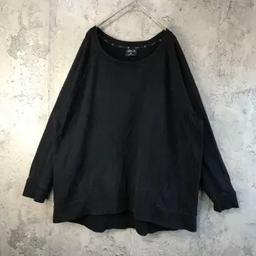 B695 구제 의류 트레이닝복 맨투맨 래글런 블랙 무지 90s Y2K