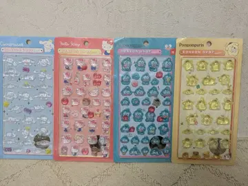 모자 꽁지 드롭 씰 산리오 7세트