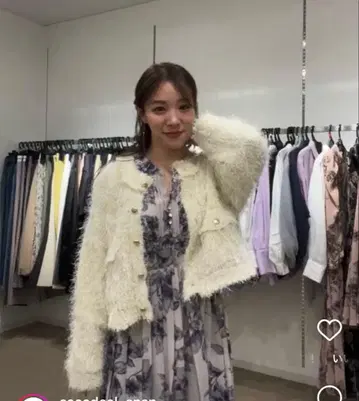 코코딜 페더 니트 자켓