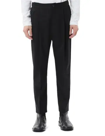 attachment 블랙 원턱 슬랙스 팬츠 4