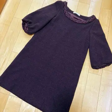 그린 레이블 릴랙싱 퍼플 미니 원피스