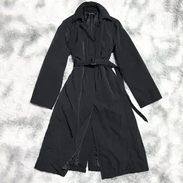 DKNY/다나카란 스텐 칼라 롱 코트 6 퀼팅 충전솜 블랙