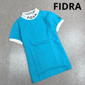 FIDRA 피드라 골프웨어 반팔 모크넥 로고 메쉬 가공