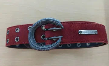 5351 POURLESHOMMES 가죽 벨트 빨간색 약 104cm