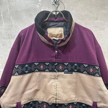 USA제 CRIPPLE CREEK 네이티브 무늬 워크 자켓 충전솜