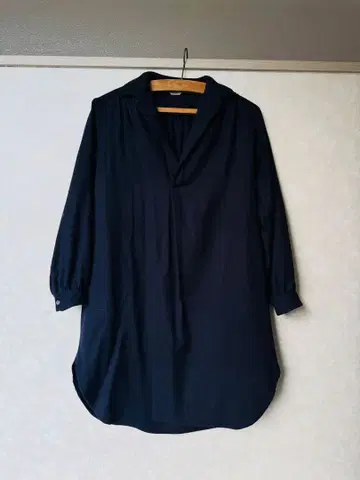 르 글라직 네이비 셔츠 원피스