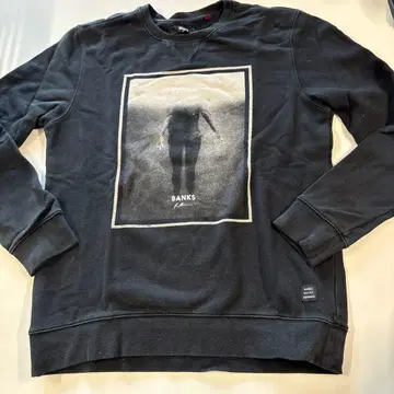 BANKS 블랙 맨투맨 트레이닝복 L