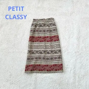 타이트 스커트 롱 기장 에스닉 패턴 일본제 백 슬릿 올 패턴 캐주얼