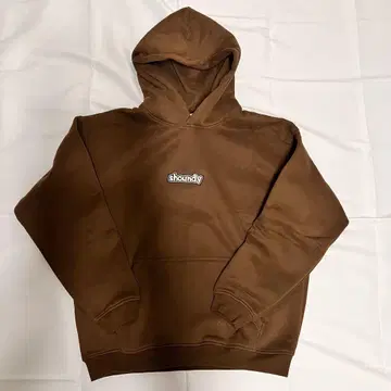 shoundy 브라운 후드 부착 후드티