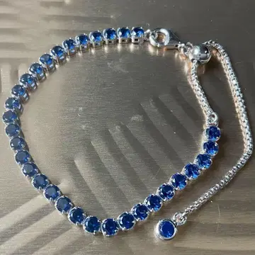 큐빅 지르코니아와 실버 925 팔찌 여성용 반짝반짝