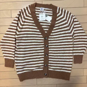 로버트 피 미러 가디건 보더 무늬