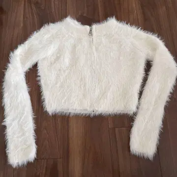 퍼 소재 긴팔 가디건 F 사이즈