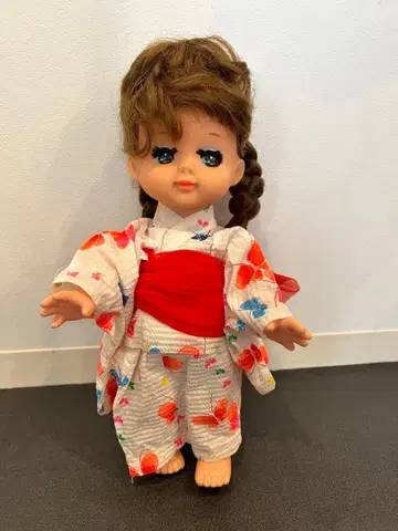 쇼와 레트로 오오이케 인형 유카타를 입은 산쨩