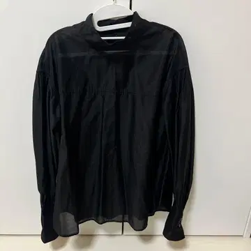 Green label relaxing 시어 하이넥 블라우스