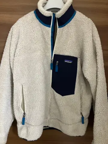 patagonia 레트로X L 사이즈 화이트/네이비