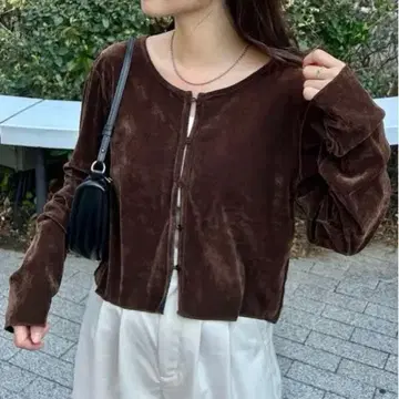 Kastane 벨로아 튤 2WAY 가디건