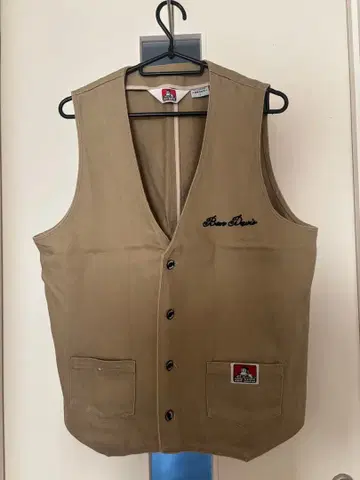 벤 데이비스 베이지 버튼 베스트 L 사이즈