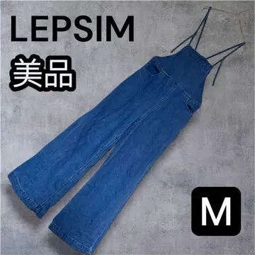 [ 새상품급 ] 렙심 데님 살로펫 M 오버롤 다크 네이비 와이드 데님