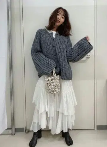 CASA FLINE 카사플라인 티어드 롱 스커트