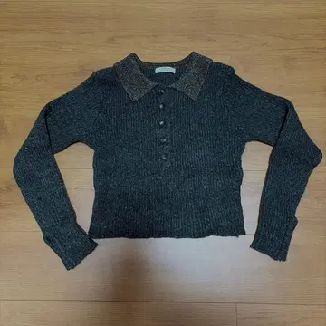 FREAK'S STORE 라메 폴로 옷깃 리브 니트 풀오버