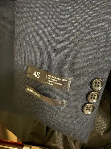 4S 슬림 테이퍼트 비즈니스 정장 다크 그레이