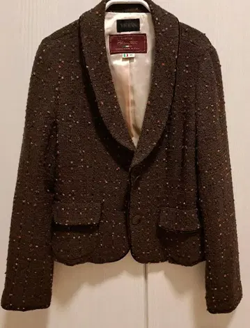 새상품급 Italy VICENS 테일러드 자켓 트위드 브라운 9호