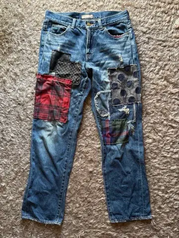 로이스크레용 데님 패치워크