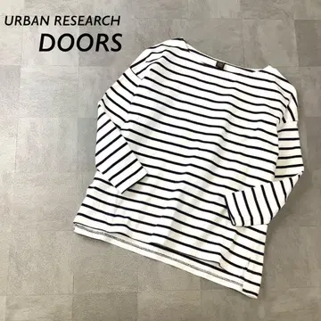 URBAN RESEARCH DOORS 보더 티셔츠 네이비 라인