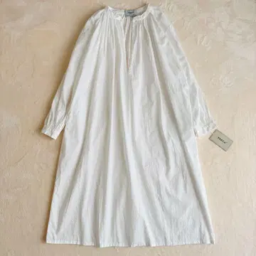 [ 택 포함 미사용품 ] YAECA WRITE 개더 롱 원피스 코튼