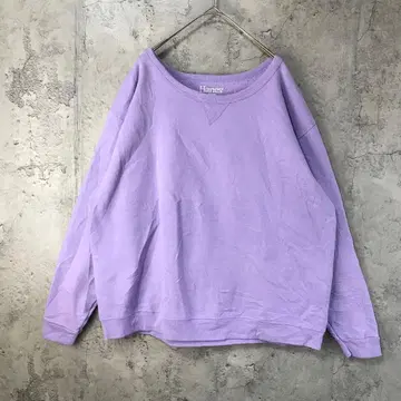 B700 구제 의류 트레이닝복 맨투맨 보라색 무지 90s Y2K