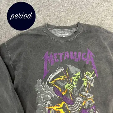 P2703 METALLICA 워시 보로 가공 밴드 맨투맨