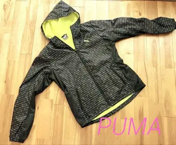 [ PUMA ] 나일론 자켓 XL 블랙 x 도트 무늬