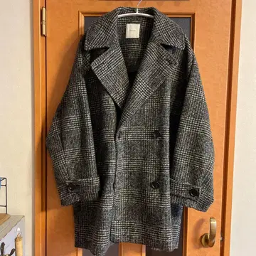 Sada & Gira 체크 무늬 더블 브레스트 코트