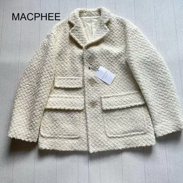 MACPHEE 플러피 오버사이즈드 자켓 화이트 36