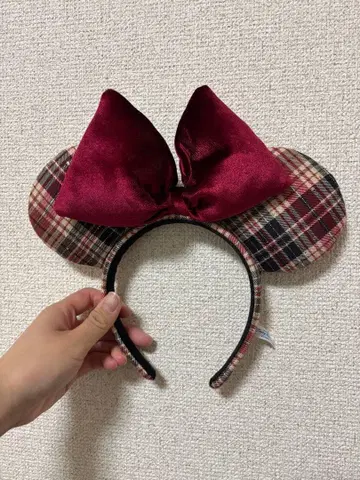 가격 인하 미니 체크 무늬 머리띠