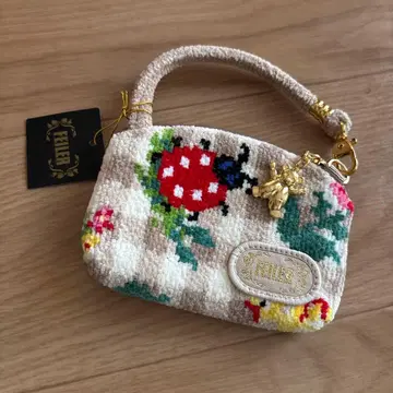 페이러 하이디 체크 사이드 파우치 쿠키 베이지