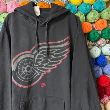 미국 빈티지 의류 윙 로고 블랙 후드티