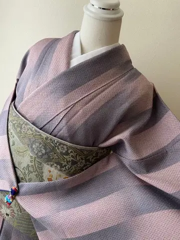 순수 실크  오메시 핑크 보라색