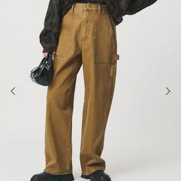 BeautyandYouth 코튼 데님 페인터 팬츠