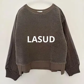 새상품급 [ LASUD ] 맨투맨 보아 니트 이소재 상의 긴팔