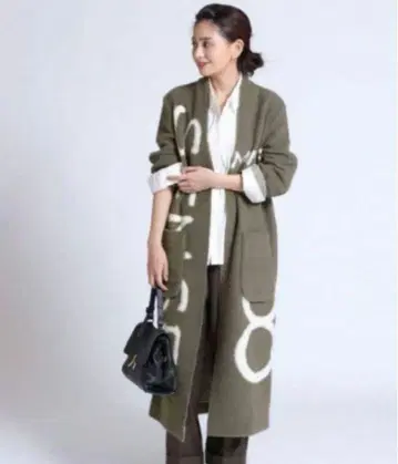 야마다야 스콧 클럽 넘버링 슬라이버 롱 코트 자켓