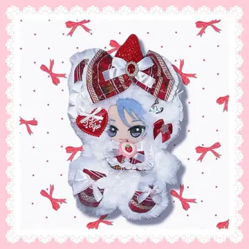 SD 인형 12cm 13cm 인형옷 앉은 곰 크리스마스 빨간색